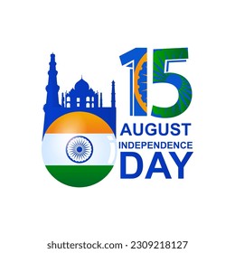 vector illustration of Indian tricolor background for 15th August Happy Independence Day of India