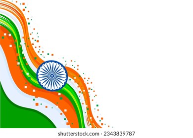 vector illustration of Indian tricolor background for 15th August Happy Independence Day of India