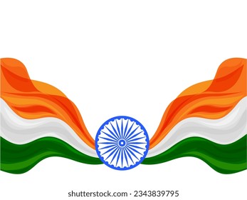 vector illustration of Indian tricolor background for 15th August Happy Independence Day of India