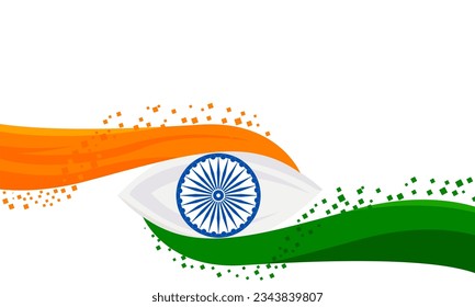 vector illustration of Indian tricolor background for 15th August Happy Independence Day of India