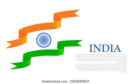 vector illustration of Indian tricolor background for 15th August Happy Independence Day of India