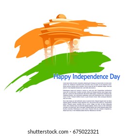 vector illustration of Indian tricolor background for 15th August Happy Independence Day of India