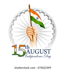 vector illustration of Indian tricolor background for 15th August Happy Independence Day of India