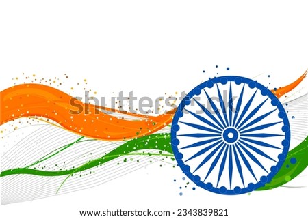 vector illustration of Indian tricolor background for 15th August Happy Independence Day of India