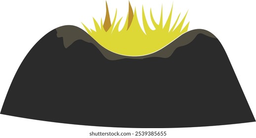 Vector illustration of an Indian village cooking stove made of mud isolated on white background