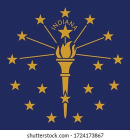 ilustración vectorial de la bandera Indiana