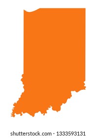 vector illustration of Indiana map 