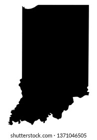 vector illustration of Indiana map