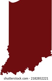 Vector Illustration of Indiana map