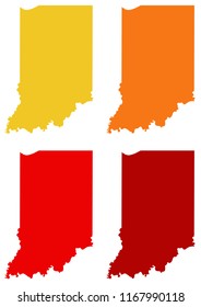vector illustration of Indiana maps