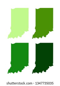 vector illustration of Indiana maps