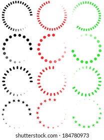 Vector illustration of indicators for the animation of the boot process, and much more.