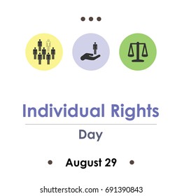 vector illustration for individual rights  day in August