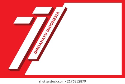 Vector illustration of indonesia 77th independence day banner 