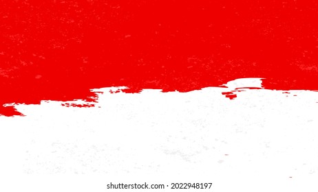 Vector Illustration of Indonesia flag. Indonesian flag with grunge effect. Red and With background template