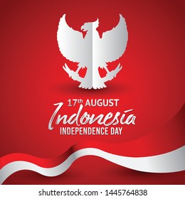 Vector Illustration of Indonesia flag for poster. 17th August Indonesia Independence Day concept. Vector Illustration of Indonesia flag for poster. 17th August Indonesia Independence Day concept.