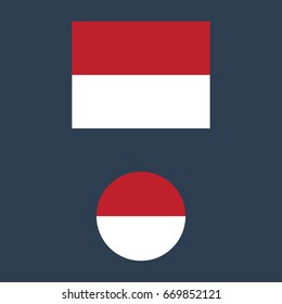 vector illustration of Indonesia flag sign symbol