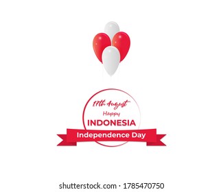 Vector illustration for Indonesia Independence Day-17th August, unity hand with flag background