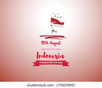 Vector illustration for Indonesia Independence Day-17th August,