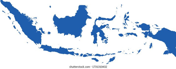 ilustración vectorial del mapa de Indonesia