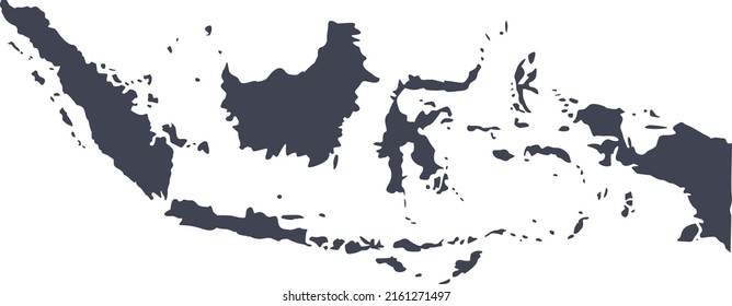 Mapa de la ilustración vectorial de Indonesia