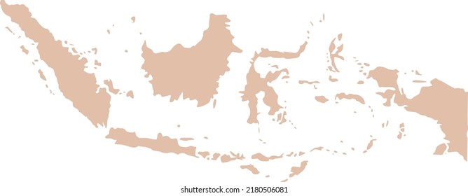 Mapa de la ilustración vectorial de Indonesia