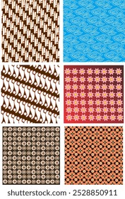 Vector illustration of Indonesian batik pattern