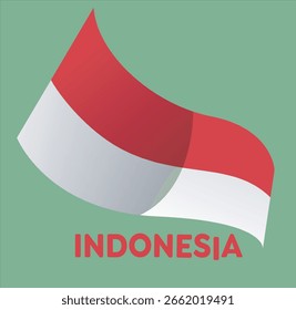 Vektorgrafik der indonesischen Flagge