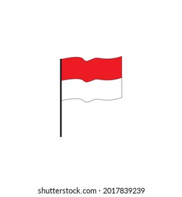 vector illustration of the Indonesian flag as a symbol of the independence of the Indonesian state