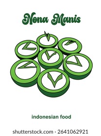vector illustration indonesian food traditional 