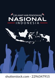 
vector illustration of indonesian national education day