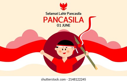 Vector illustration of Indonesian Pancasila Da