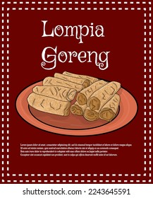 Vektorgrafik von indonesischem Imbiss-Lumpia