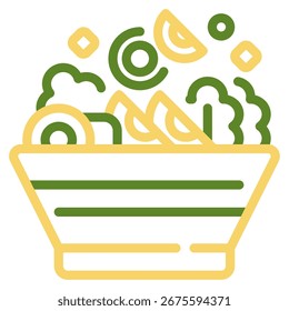 Ilustración vectorial de verduras indonesias y ensalada de huevo.