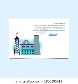 Vector illustration of industrial background, poster or factory cover book.