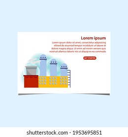 Vector illustration of industrial background  poster or factory cover book.