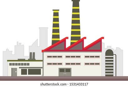 Vector illustration of an industrial center theme, with a semi monochrome color, looks elegant and formal.