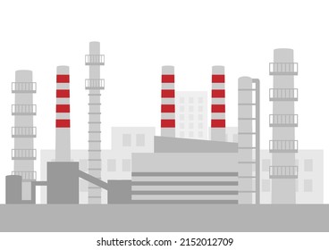 Ilustración de plantas industriales o industriales aisladas