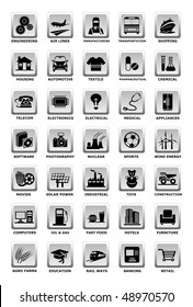 Vector illustration of an Industrial icon set