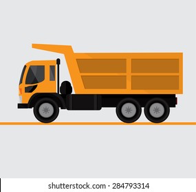 vector illustration of industrial transportation machine