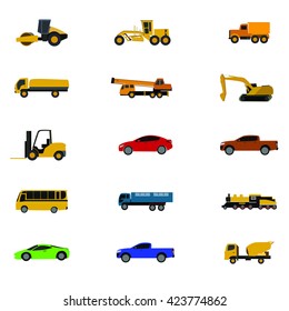 vector illustration of industrial transportation machine and  tr