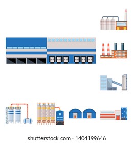 Vector illustration of industry and building symbol. Collection of industry and construction vector icon for stock.
