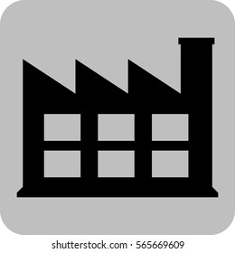 Vector Illustration with Industry Icon black in color
