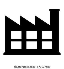 Vektorgrafik des Industriezeichens auf Schwarz
