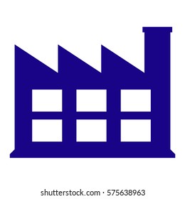 Vector Illustration of Industry Icon in Blue
