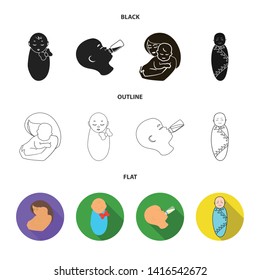 Vector illustration of infant and character icon. Collection of infant and happy stock vector illustration.