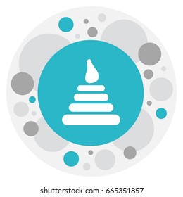 Vector Illustration Of Infant Symbol On Pyramid Icon. Premium Quality Isolated Tower Element In Trendy Flat Style.