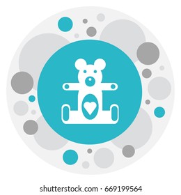 Vector Illustration Of Infant Symbol On Teddy Icon. Premium Quality Isolated Bear Toy Element In Trendy Flat Style.