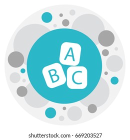 Vector Illustration Of Infant Symbol On Abc Bloks Icon. Premium Quality Isolated Alphabet Cubes Element In Trendy Flat Style.