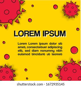 Vector illustration of infection, bacteria, disease, virus, pandemic for posters.